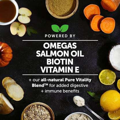 Omega Skin Health Chews for Dogs, Alaskan Salmon Oil, Omega-3 Fish Oil, Krill, Spirulina, Omega-3s, Healthy Skin & Coat, Itchy Skin, Dog Allergies, May Reduce Shedding (90 Count)