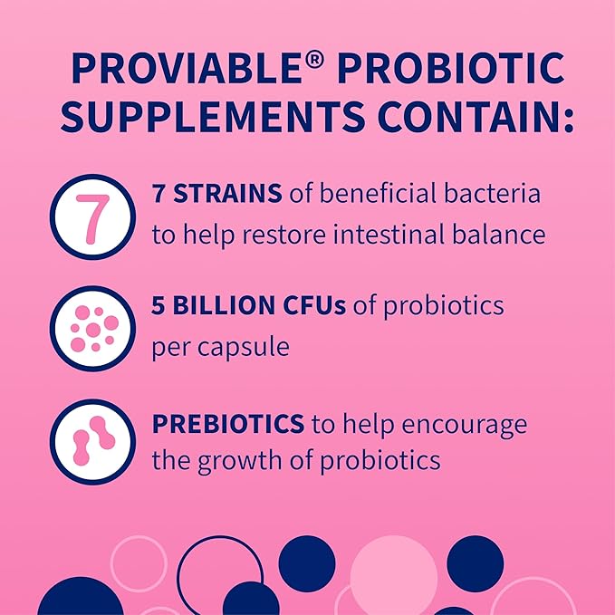 Nutramax Proviable Probiotics for Dogs, Daily Digestive Health Supplement with Multiple Strains of Bacteria, Dog Probiotics Plus Prebiotics, 60 Chewable Tablets