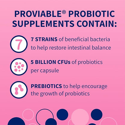 Nutramax Proviable Probiotics for Dogs, Daily Digestive Health Supplement with Multiple Strains of Bacteria, Dog Probiotics Plus Prebiotics, 60 Chewable Tablets