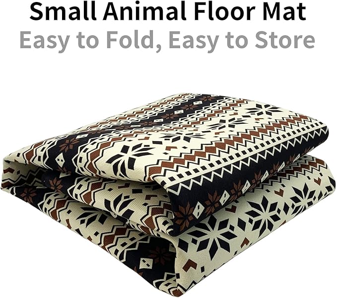 VCEPJH Large Rabbit Floor Mats for Indoor Rabbit Cage Liners Washable 78.7"X47.2" Reusable Bunny Rugs for Playpen Pad Soft Animal Cage Flooring Anti Slip Pet Carpet for Ferret Guinea Pig Bedding