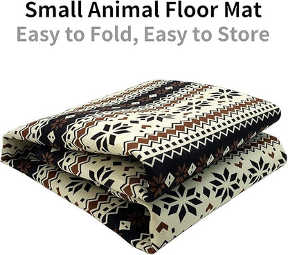 VCEPJH Large Rabbit Floor Mats for Indoor Rabbit Cage Liners Washable 78.7"X47.2" Reusable Bunny Rugs for Playpen Pad Soft Animal Cage Flooring Anti Slip Pet Carpet for Ferret Guinea Pig Bedding