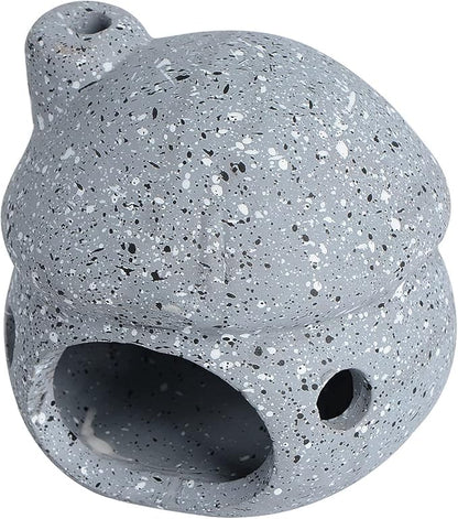 Aquarium Mushroom House Decorations, Small Ceramic Pleco Caves Betta Tank Accessories, Cute Mushroom Shape Fish Tank Decorations, Grey