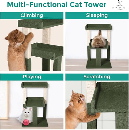 Lulu Large Cat Tower Green