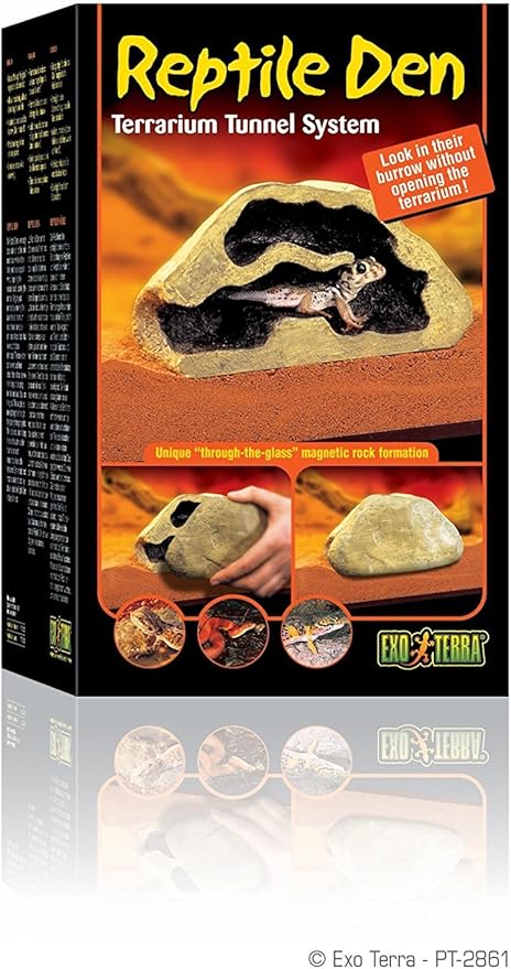 Exo Terra Reptile Den, Hideout Tunnel System for Terrariums, Small, PT2861
