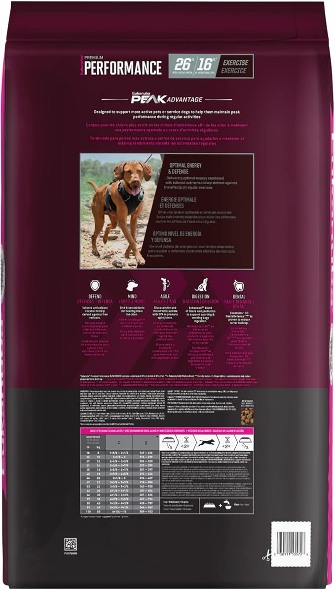EUKANUBA™ Premium Performance 26/16 Exercise Dry Dog Food, 40 lb