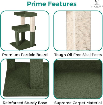 Lulu Large Cat Tower Green