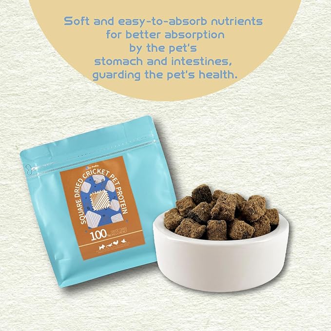 Naturals Freeze-Dried Cricket & Lizards Food Compressed Squares-Bite-Sized for Bearded Dragons, Wild Birds, Chicken, Fish & Reptiles 5.82 OZ