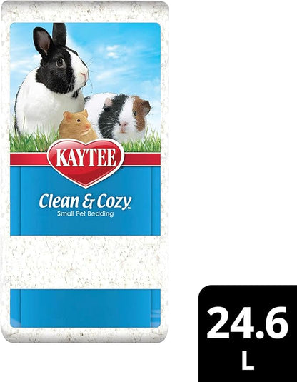 Kaytee Clean & Cozy White Paper Bedding, Made for Small Animals, 24.6 Liters