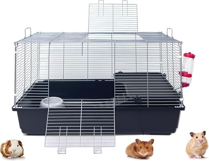 Large Pet Products Universal 2-Level Small Animals Home Critters Habitat Cage Narrow 3/8-inch Wire Spacing for Wide Variety Exotics Animal Hamster Rat Mice Mouse Gerbil Guinea Pig Chinchillas Ferret