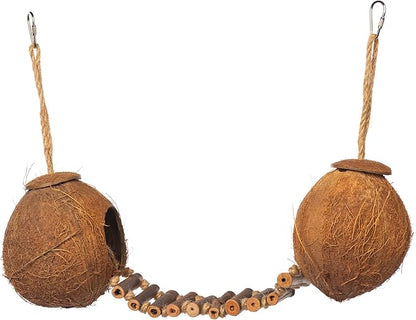 Prevue Pet Products Naturals Double Coconut Walk for Small Animals & Birds 62818,16X4X9