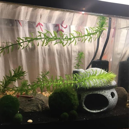 Aquarium Mushroom House Decorations, Small Ceramic Pleco Caves Betta Tank Accessories, Cute Mushroom Shape Fish Tank Decorations, Grey