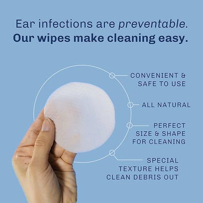 TrueBlue Lemon & Marigold Super Easy Dog Ear Wipes – Pre-Moistened Puppy Pads for Ear Cleaning – Cleansing Ear Wipe for Dogs, Puppies – Non-Toxic, All-Natural – 50 Count