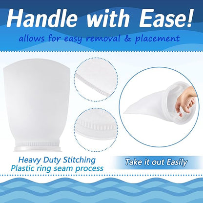 Jecery 16 Pack Ring Filter Socks 200 μm Aquarium Filter Bags Aquarium Socks for Tank Sump Saltwater Freshwater(12 × 7 inches)