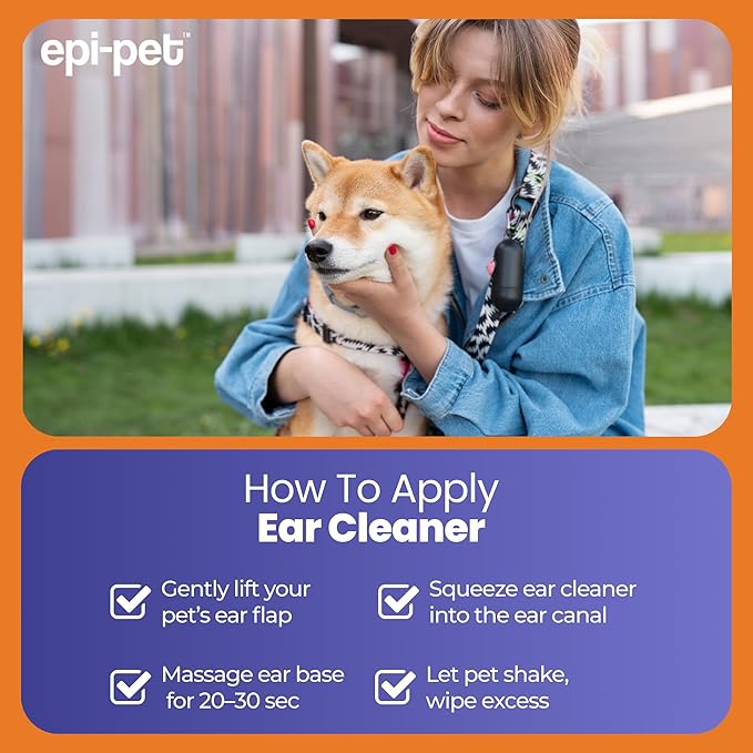 Dog & Cat Ear Cleaner Solution with Aloe Vera & Tea Tree Oil – Removes Itchy Ear Wax, Debris, Odor – Ears Wash, Drops & Flush for Pets, Dog Ears Cleaning, Cat Cleaner, 2 Gallons