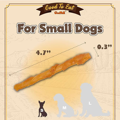 Gootoe Turkey Tendon Dog Treats, Twists (S) 5 oz, USA-Sourced Turkey Tendon, Natural Snack, Premium Puppy Chews, Hypoallergenic, Rawhide-Free, Reseal Value Bags, Sizes for Small Dogs