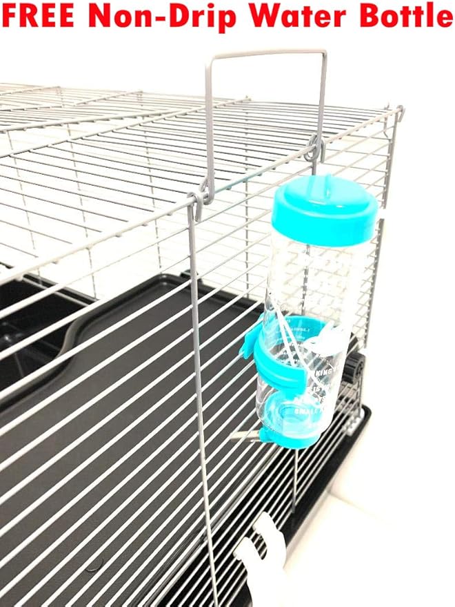 Large Pet Products Universal 2-Level Small Animals Home Critters Habitat Cage Narrow 3/8-inch Wire Spacing for Wide Variety Exotics Animal Hamster Rat Mice Mouse Gerbil Guinea Pig Chinchillas Ferret