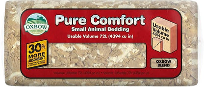 Oxbow Animal Health Pure Comfort Bedding, Rabbit, Hamster, & Guinea Pig Bedding, Bunny Supplies for Litter Box, Pet Safe, Low Dust, Blend, 72 Liter Bag