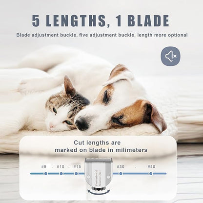 5 in 1 Fine Replacement Blades Compatible with Wahl Bravura Clipper Chromado，Creativa，Figura Dog Clippers for Dogs Grooming