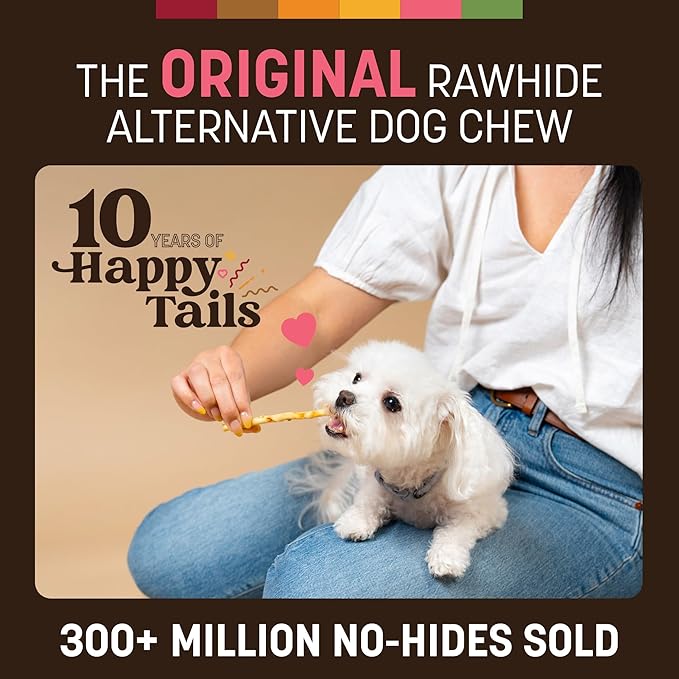 Earth Animal No-Hide Stix Salmon Recipe Natural Rawhide Alternative Dog & Cat Chews - 40 Count Extra Value Pack