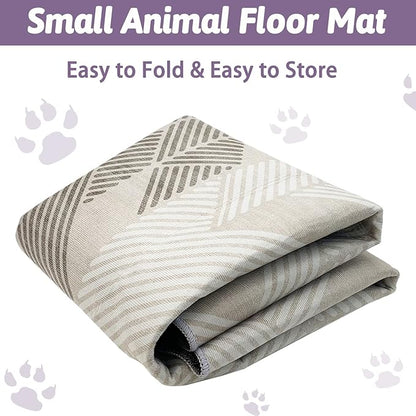 VCEPJH Extra Large Rabbit Cage Liner Reusable 63 inch Washable Bunny Floor Mat Soft Animal Bedding Cage Flooring Pads Non-Slip Pet Rug for Indoor Dogs Puppy Cats Totoro Ferret