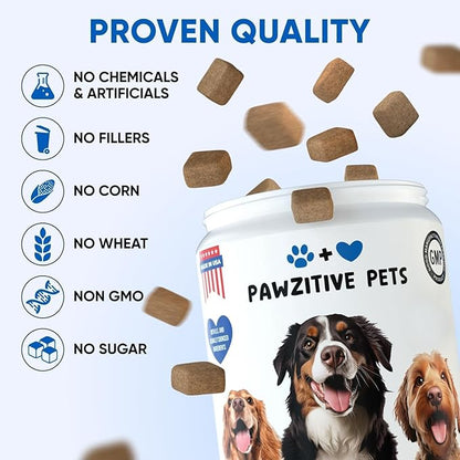 Chews for Dogs, Omega 3 Fish Oil - Dog Coat & Skin Supplement - USA Product - Itch Relief, Hot Spot Treatment - Salmon Oil for Dogs - 120 Soft Treats - Itching Skin Relief, Shedding, Hip & Joint