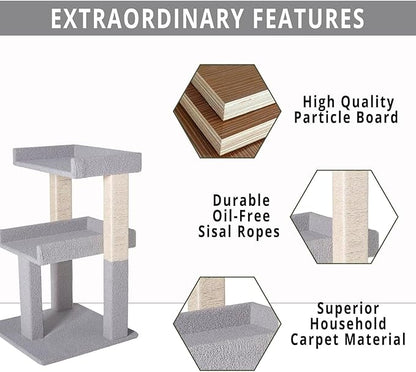 Lulu Large Cat Tower Gray