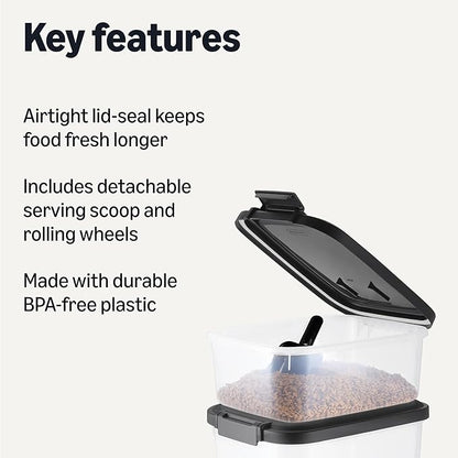 Amazon Basics Pet Food Storage Container 35lbs+10lbs