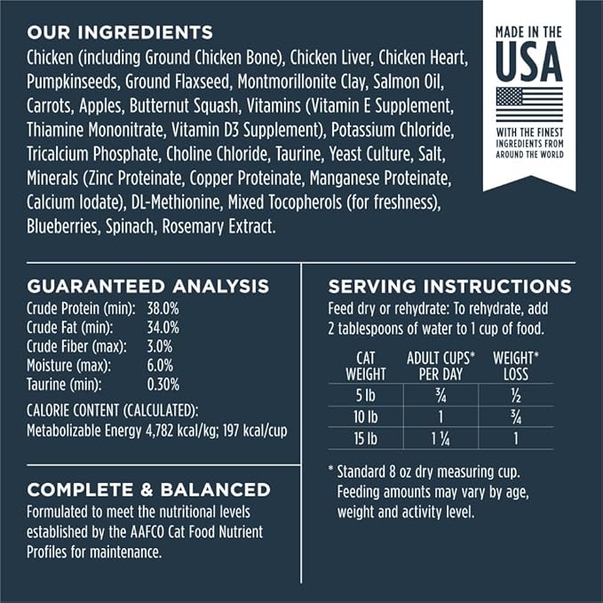 Instinct Raw Meals Freeze-Dried Chicken Cat Food, 9.5 oz. Bag