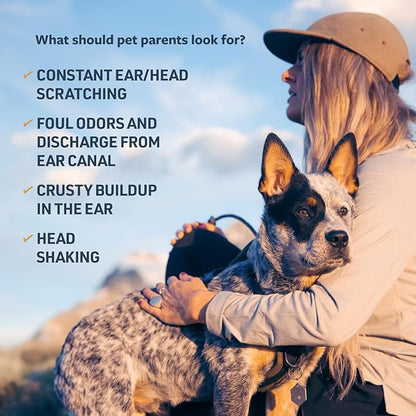 Veterinary Formula Clinical Care Ear Therapy Bundle with Cleaner Solution 8 Fl Oz + Cleaner Wipes 100 ct – Cat & Dog Ear Cleaner, Helps Soothe Itchiness and Clean The Ear Canal of Debris and Buildup