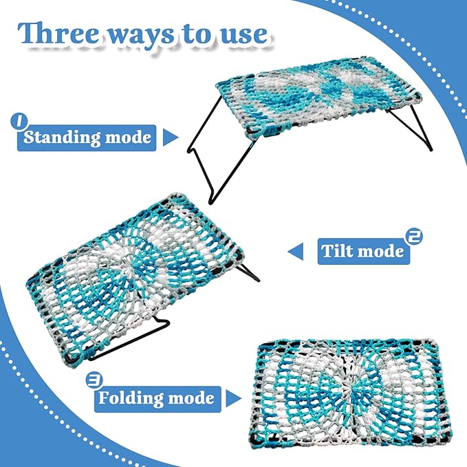 kathson Bearded Dragon Hammock Bed,Lizard Lounger for Rest Reptiles Pet Toy Reptile Hammock with Stand Climbing Accessories for Habitats Small Leopard Gecko Snake Chameleon