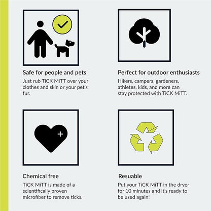 Pink Tick Removal Glove for Pets & People: Gently Remove Ticks with Ease - Chemical-Free, Durable, Portable Tick Management Tool for Outdoor Adventures & Everyday Use