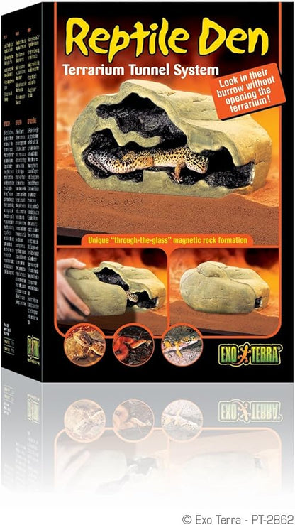 Exo Terra Reptile Den, Hideout Tunnel System for Terrariums, Medium, PT2862