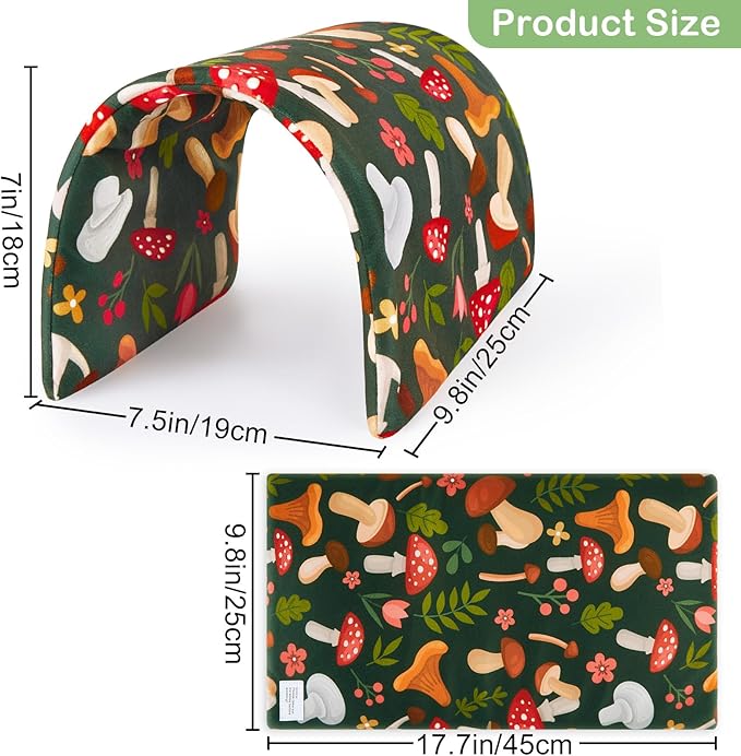 Bienbee Guinea Pig Tunnel, Guinea Pig Hideout, Washable Rabbit Tunnel and Bunny House, Rabbit Toys in Cages for Guinea Pig Bunny Rabbit Small Animal Green Mushroom