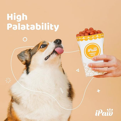 iPaw Chicken Tots Dog Treats for Puppy Training, All Natural Human Grade Dog Treat, Hypoallergenic, Easy to Digest (Chicken Tots)