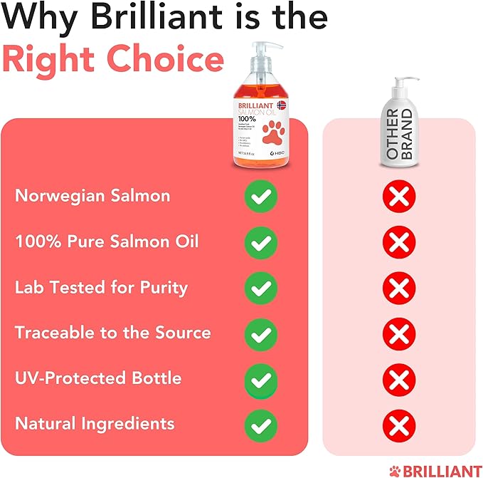 Salmon Oil for Dogs - Healthy Skin & Coat, Natural Norwegian Omega 3 Fish Oil Food Supplement, EPA & DHA Fatty Acids, Ideal for Shedding, Allergy, Itching, Dry Skin, Joint & Bone Health - (2 x 16.9oz)