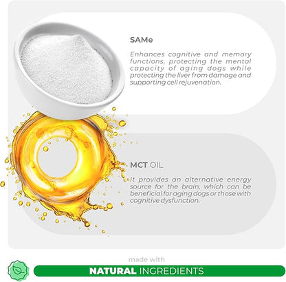 Same for Dogs - 90 Soft Chews - S-Adenosyl-L-Methionine, Liver Supplement - Brain Health, Promotes Cognitive Support, Liver Support (Same Soft Chews)
