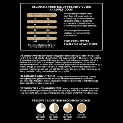 VICTOR Super Premium Dog Food — Sensitive Skin and Stomach — Beef Meal & Brown Rice Recipe Dry Kibble — Gluten Free, No Chicken, Ideal for Dogs with Allergies — Adult and Puppy Food, 5 lb