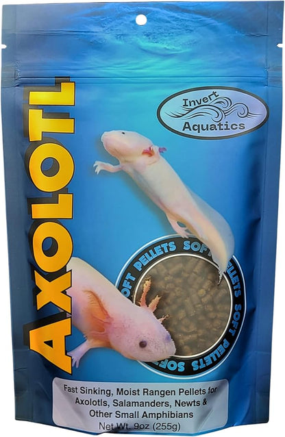 Soft Pellets for Axolotls - Moist Sinking Diet for Axolotl, Newts, Salamanders & Other Small Amphibians (9 oz (255g))