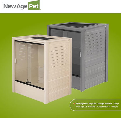 New Age Pet® Madagascar Vertical Reptile Lounge Habitat, (30" L x 24" W x 36" H) Arboreal Chameleon Cage Made with ECOFLEX®, Non-Toxic & Eco-Friendly Materials, Quick & Easy Assembly