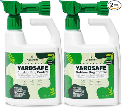 Outdoor YardSafe | Kills & Repels Mosquitoes, Ticks, Fleas, Mites & More with Natural Essential Oils | Family & Pet-Safe | Eco-Friendly | 2 Quarts (64 Oz.)