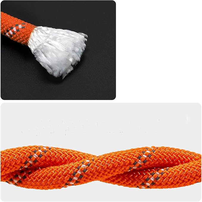 1/2 in Dog Leash Reflective Heavy Duty Rope for Medium Large Dogs, 6.5 FT with Handle, Orange