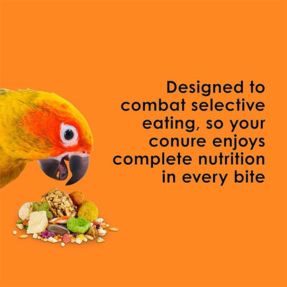 Kaytee Fiesta Conure Food, Nutritious and Fun Blend, Supports Skin, Feather, Digestion, Brain and Heart Health, 4.5 pounds
