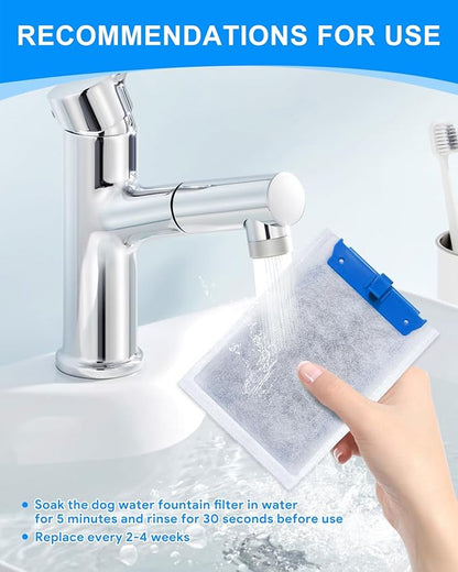 Upgraded Medium Filter Cartridges Compatible with Tetra Filter Cartridges Medium for Aquariums 10i IQ10 PF10, Three Superior Materials Compatible with Tetra Whisper Filters, 6 Pack