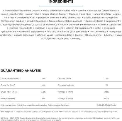 Go! Solutions Skin + Coat Care, Dry Dog Food, Chicken Recipe with Grains, 22 lb Bag