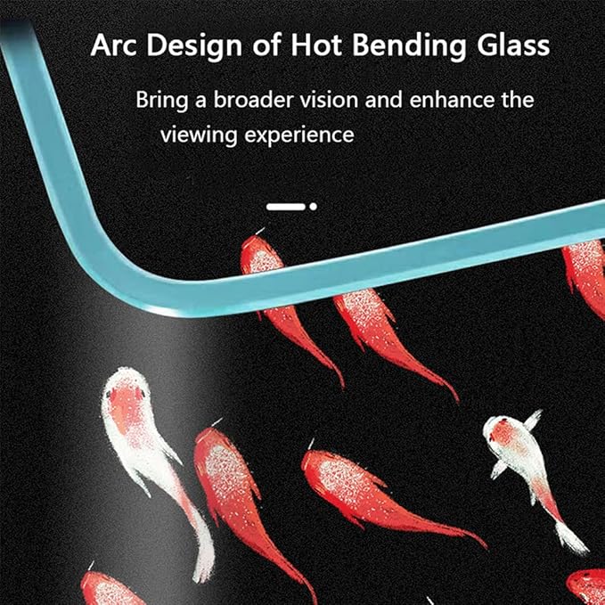 0.9 Gallon Aquarium Fish Tank，Rimless Aquarium Tank，7.1" L × 5.1" W × 5.9" H