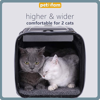 petisfam Large Cat Carrier with Privacy Flaps for Nervous and Sensitive Cats