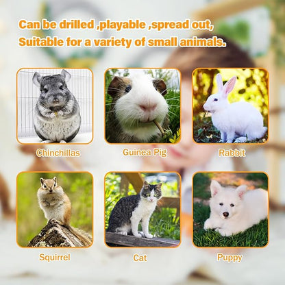 BWOGUE Bunny Tunnel Bed, 2-in-1 Collapsible Tunnel Tubes Toys with Removable Mat Hideout for Cats Kittens Rabbits Guinea Pigs Kitty