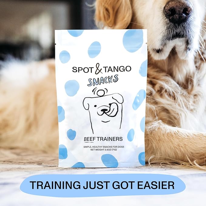 Spot & Tango Beef Dog Training Treats - 100% Beef Liver, Freeze-Dried Dog Snack - Grain & Gluten-Free - for Small, Medium, and Large Dogs - for Puppies Through Seniors