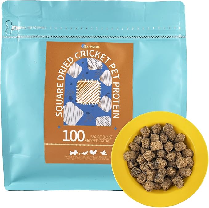 Naturals Freeze-Dried Cricket & Lizards Food Compressed Squares-Bite-Sized for Bearded Dragons, Wild Birds, Chicken, Fish & Reptiles 5.82 OZ