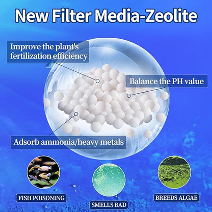 10Pack Carbon Filters for Aquariums, Fits Whisper EX Filters, Compatible with Whisper EX30/EX45/EX70 Filters,Large Carbon Filter Cartridges